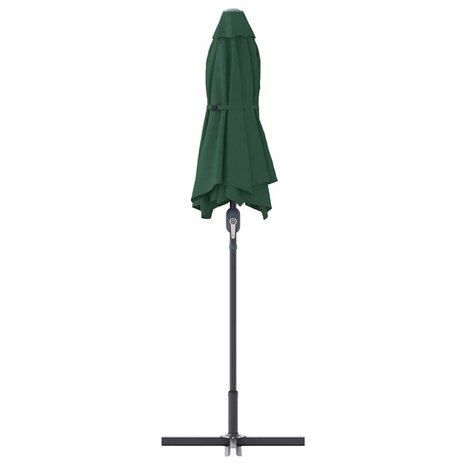 Tuinparasol Groen 370 x 197 x 239 cm Poedergecoat staal