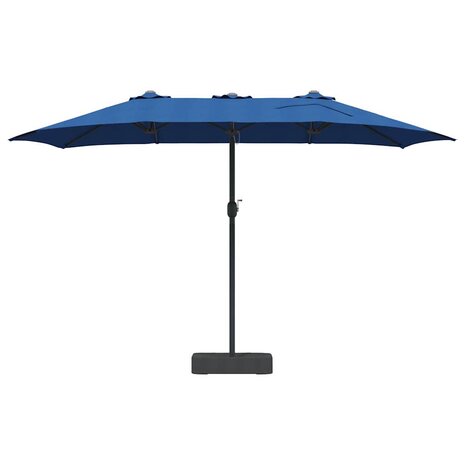 Tuinparasol Blauw 385 x 209 x 244 cm Stof