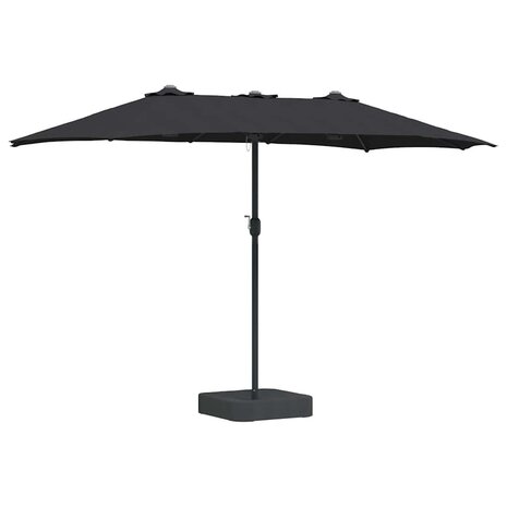 Tuinparasol Zwart 385 x 209 x 244 cm Stof
