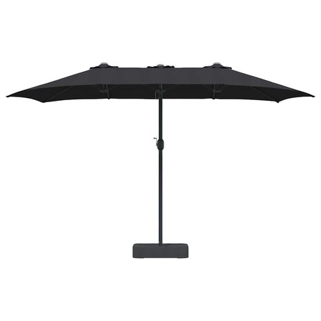 Tuinparasol Zwart 385 x 209 x 244 cm Stof