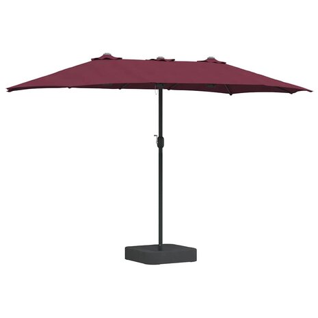 Tuinparasol Bordeauxrood 385 x 209 x 244 cm Stof