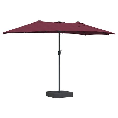 Tuinparasol Bordeauxrood 385 x 209 x 244 cm Stof