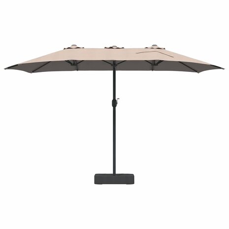 Tuinparasol Taupe 385 x 209 x 244 cm Stof