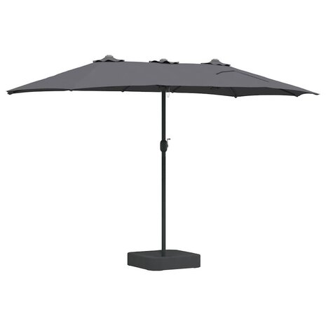 Tuinparasol Antraciet 385 x 209 x 244 cm Stof