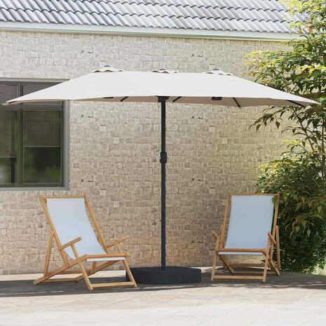 Tuinparasol Zand 385 x 209 x 244 cm Stof