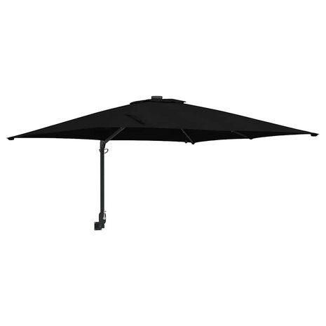 Tuinparasol Zwart 248.5 x 247.5 x 160 cm Stof