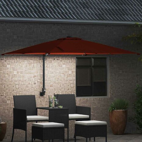 Tuinparasol Terracotta 248.5 x 247.5 x 160 cm Stof