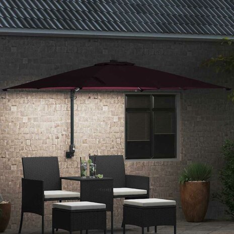 Tuinparasol Bordeauxrood 248.5 x 247.5 x 160 cm Stof