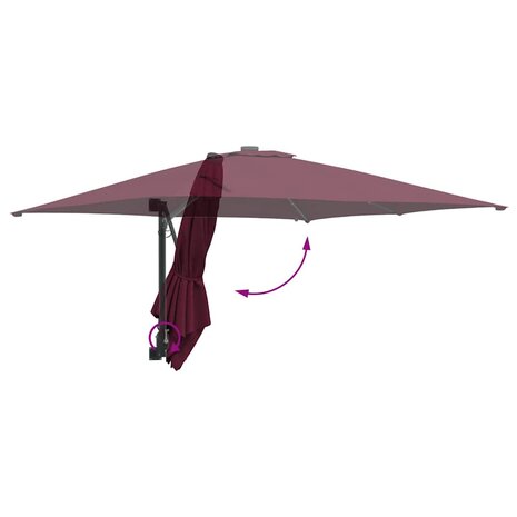 Tuinparasol Bordeauxrood 248.5 x 247.5 x 160 cm Stof