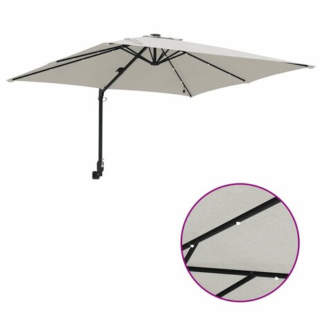 Tuinparasol Zand 248.5 x 247.5 x 160 cm Stof
