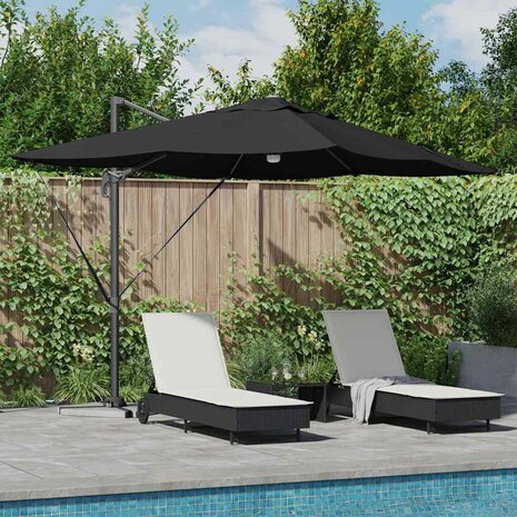 Cantilever Roma parasol Zwart en Zwart 352 x 251 x 265 cm