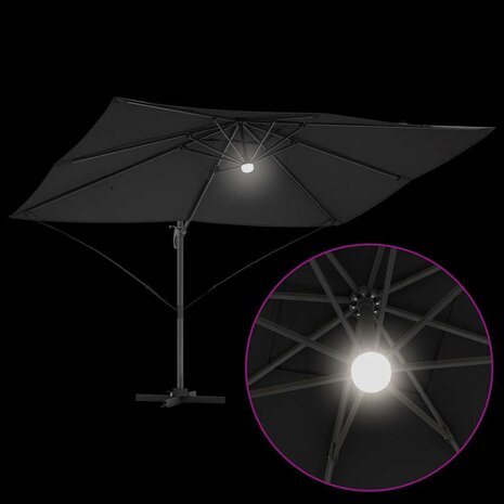 Cantilever Roma parasol Zwart en Zwart 352 x 251 x 265 cm