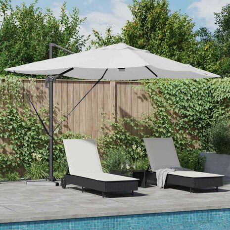 Cantilever Roma parasol Beige en zwart 352 x 251 x 265 cm