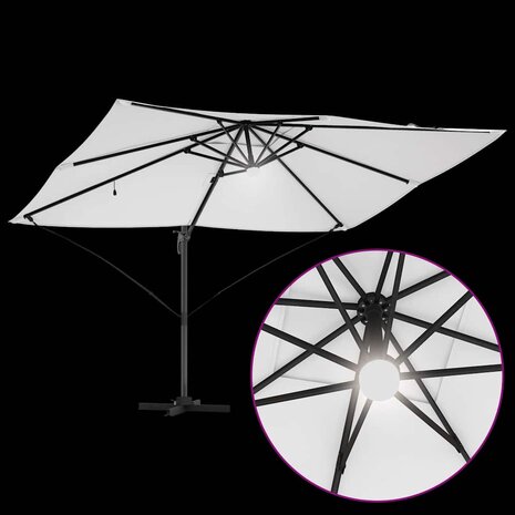 Cantilever Roma parasol Beige en zwart 352 x 251 x 265 cm