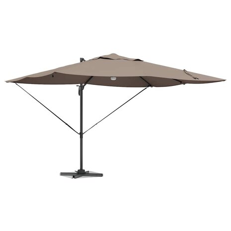 Cantilever Roma parasol Taupe en Zwart 352 x 251 x 265 cm