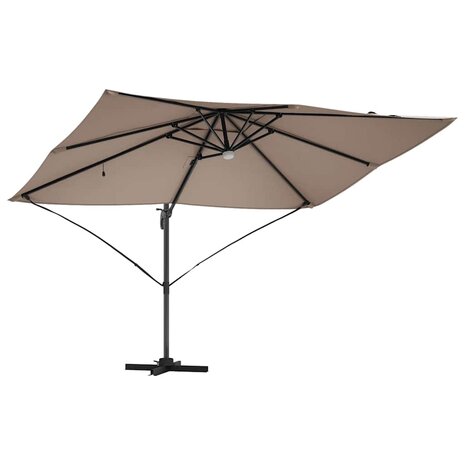 Cantilever Roma parasol Taupe en Zwart 352 x 251 x 265 cm