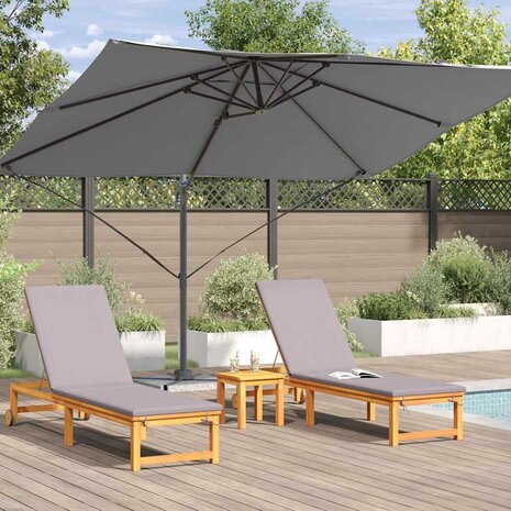 Cantilever Roma parasol Antraciet en Zwart 352 x 251 x 260 cm
