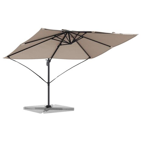 Cantilever Roma parasol Taupe en Zwart 352 x 251 x 260 cm