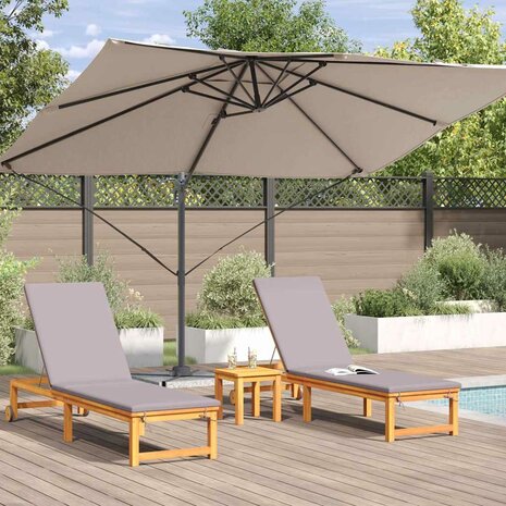 Cantilever Roma parasol Taupe en Zwart 352 x 251 x 260 cm
