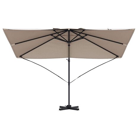 Cantilever Roma parasol Taupe en Zwart 352 x 251 x 260 cm