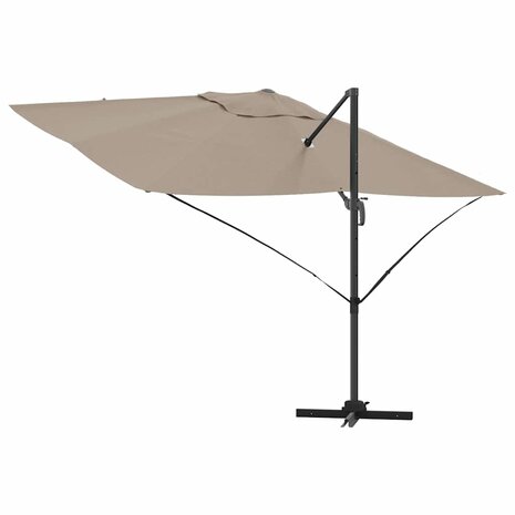 Cantilever Roma parasol Taupe en Zwart 352 x 251 x 260 cm