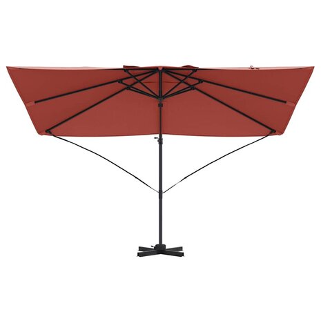 Cantilever Roma parasol Rood en Zwart 352 x 251 x 260 cm
