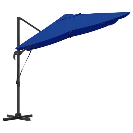 Cantilever Roma parasol Blauw en Zwart 352 x 251 x 260 cm