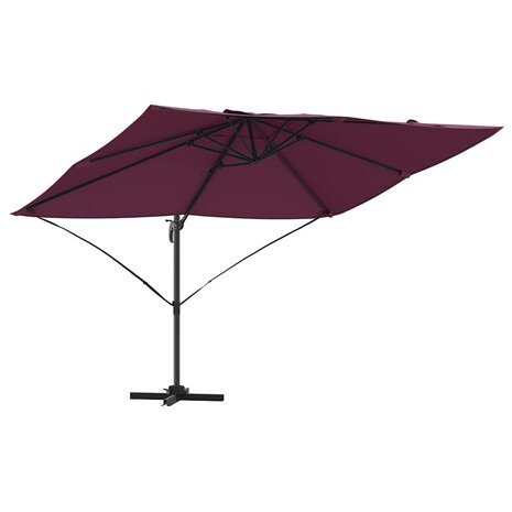 Cantilever Roma parasol Rood en Zwart 352 x 251 x 260 cm