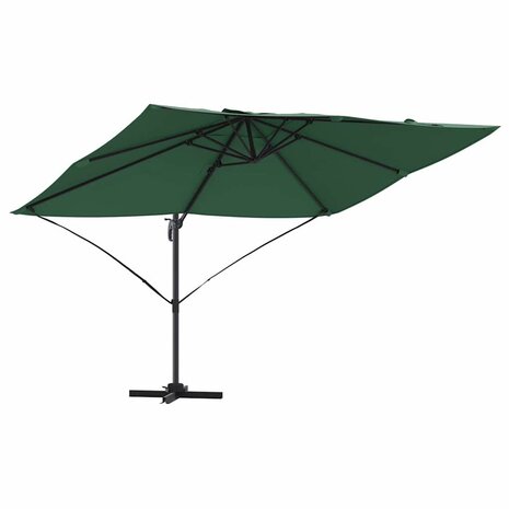Cantilever Roma parasol Groen en Zwart 352 x 251 x 260 cm