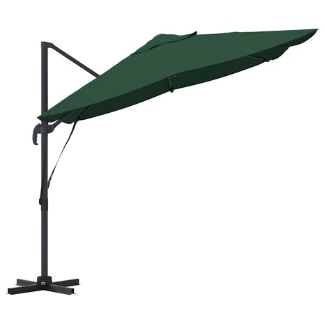 Cantilever Roma parasol Groen en Zwart 352 x 251 x 260 cm