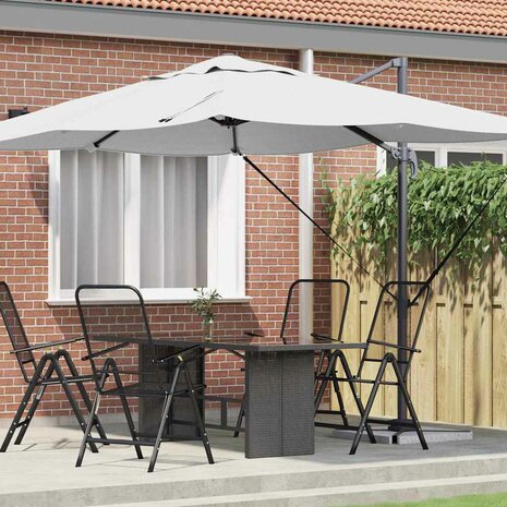Cantilever Roma parasol Beige en zwart 352 x 251 x 260 cm