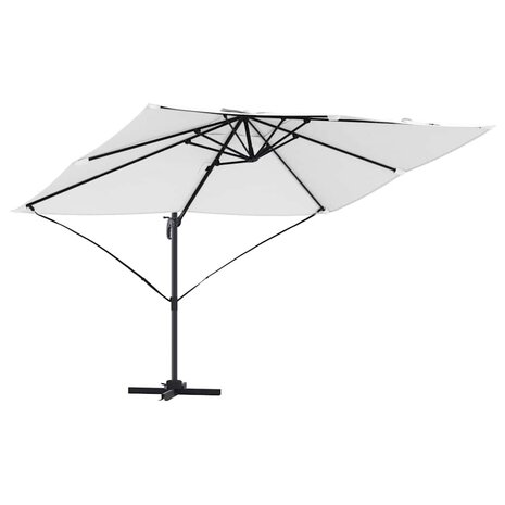 Cantilever Roma parasol Beige en zwart 352 x 251 x 260 cm