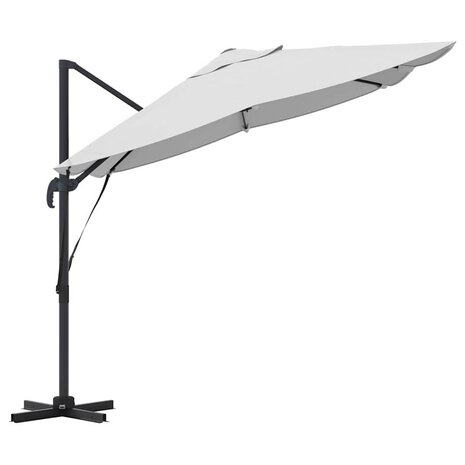 Cantilever Roma parasol Beige en zwart 352 x 251 x 260 cm