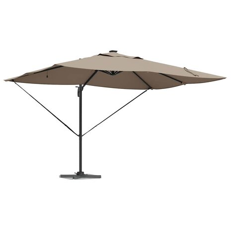 Cantilever Roma parasol Taupe en Zwart 352 x 251 x 265 cm