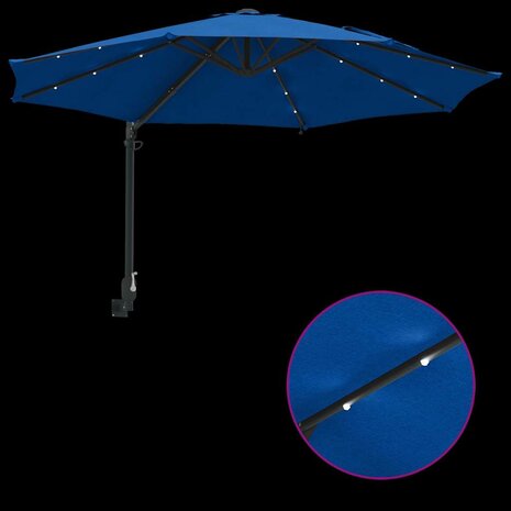 Tuinparasol Blauw en Zwart 248 x 248 x 148 cm