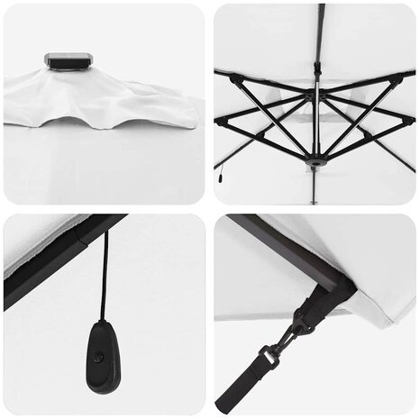 Parasol Zand 286 x 285 x 270 cm Aluminium