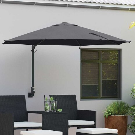Tuinparasol Antraciet en Zwart 248 x 248 x 148 cm