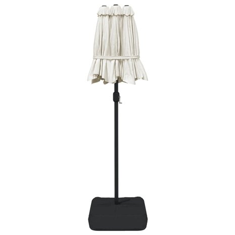 Parasol dubbel dak 316x145 cm zandwit