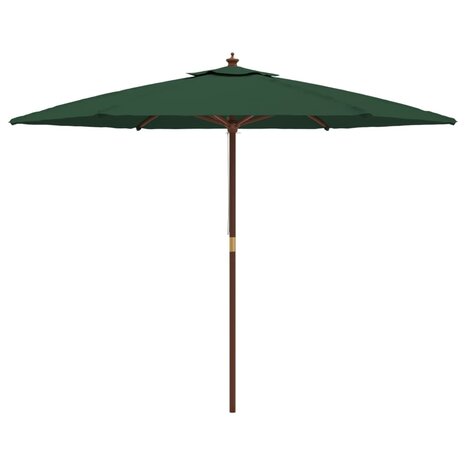 Parasol met houten paal 299x240 cm groen