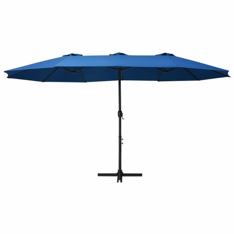 Parasol met aluminium paal 460x270 cm blauw