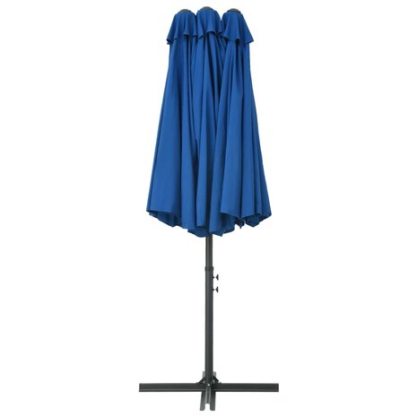 Parasol met aluminium paal 460x270 cm blauw