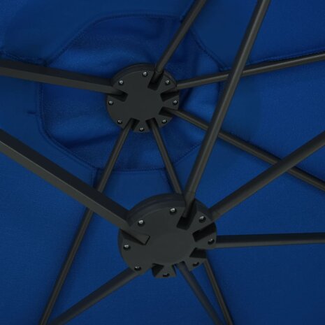 Parasol met aluminium paal 460x270 cm blauw