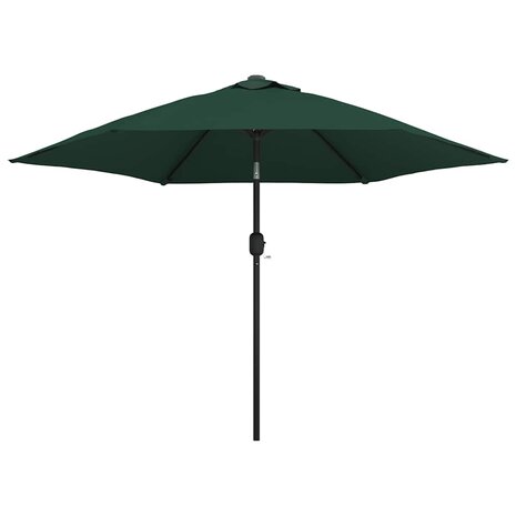 Zweefparasol met LED 3,5 m groen
