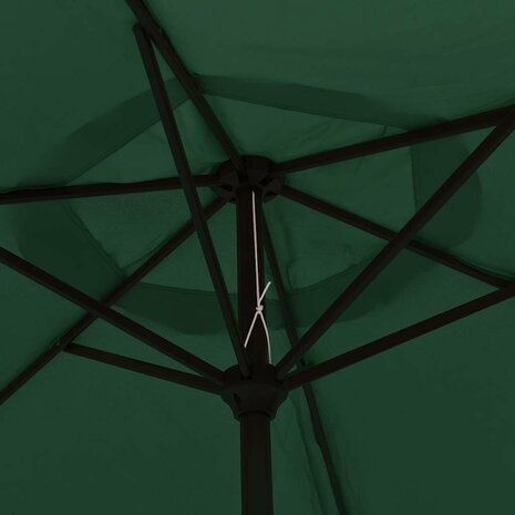 Zweefparasol met LED 3,5 m groen