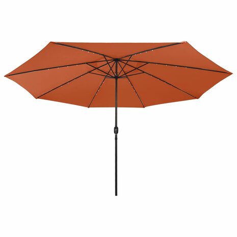 Parasol met LED-verlichting 400 cm terracottakleurig