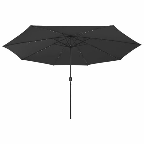 Parasol met LED-verlichting 400 cm zwart