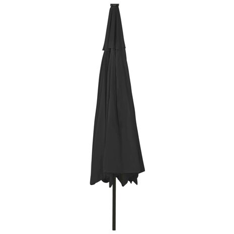 Parasol met LED-verlichting 400 cm zwart
