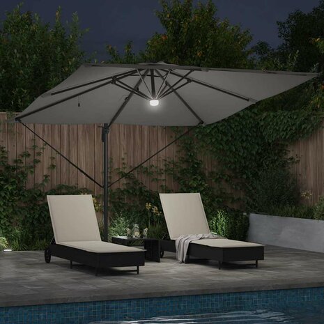 Roma Parasol Antraciet 286 x 285 x 270 cm Aluminium, Polyester