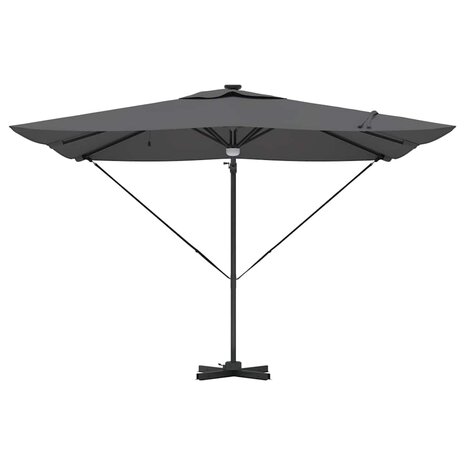 Roma Parasol Antraciet 286 x 285 x 270 cm Aluminium, Polyester