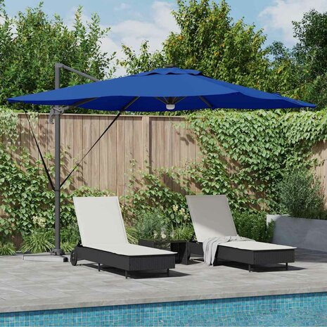 Roma Parasol Blauw 286 x 285 x 270 cm Aluminium en Polyester